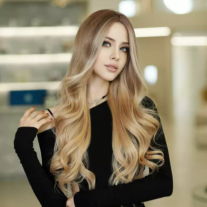 Peruka Syntetyczna Blond Falowana Balayage